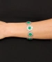Kiraz Green Stoned Silver Plated Bracelet