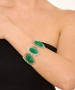 Kiraz Green Stoned Silver Plated Bracelet