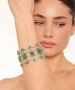 Kiraz Green Stoned Silver Plated Bracelet