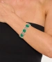 Kiraz Green Stoned Silver Plated Bracelet