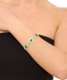 Kiraz Green Stoned Silver Plated Bracelet