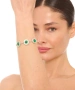 Kiraz Green Stoned Silver Plated Bracelet