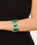 Kiraz Green Stoned Silver Plated Bracelet