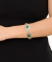 Kiraz Green Stoned Silver Plated Bracelet