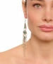 Kiraz Green Stoned Silver Plated Dangling Earring