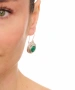 Kiraz Green Stoned Silver Plated Earring