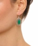 Kiraz Green Stoned Silver Plated Earring