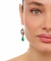 Kiraz Green Stoned Silver Plated Earring