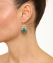 Kiraz Green Stoned Silver Plated Earring