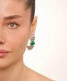 Kiraz Green Stoned Silver Plated Earring