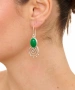 Kiraz Green Stoned Silver Plated Earring