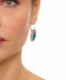 Kiraz Green Stoned Silver Plated Earring