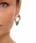 Kiraz Green Stoned Silver Plated Earring