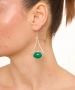 Kiraz Green Stoned Silver Plated Earring