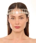 Kiraz Green Stoned Silver Plated Head Accessory
