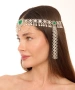 Kiraz Green Stoned Silver Plated Head Accessory