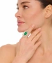 Kiraz Green Stoned Silver Plated Ring