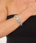 Kiraz Green Stoned Silver Plated Seashell Bracelet