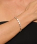 Kiraz Heart Elastic Silver Plated Bracelet