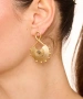 Kiraz Hematite Crystal Stoned Gold Plated Earring