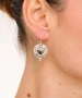 Kiraz Hematite Crystal Stoned Silver Plated Earring