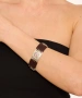 Kiraz Leather Burgundy Crystal Stoned Silver Plated Bracelet
