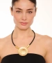 Kiraz Leather Gold Plated Necklace