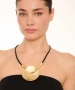 Kiraz Leather Gold Plated Necklace