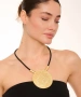 Kiraz Leather Gold Plated Necklace