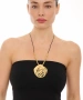 Kiraz Leather Gold Plated Necklace