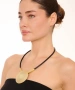Kiraz Leather Gold Plated Necklace