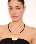 Kiraz Leather Gold Plated Necklace