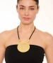 Kiraz Leather Gold Plated Necklace
