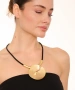 Kiraz Leather Gold Plated Necklace