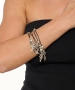 Kiraz Leather Silver Plated Bracelet