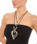 Kiraz Leather Silver Plated Heart Necklace