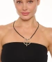 Kiraz Leather Silver Plated Heart Necklace