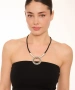Kiraz Leather Silver Plated Necklace