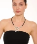 Kiraz Leather Silver Plated Necklace