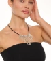 Kiraz Leather Silver Plated Necklace