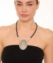 Kiraz Leather Silver Plated Necklace