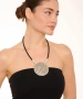 Kiraz Leather Silver Plated Necklace
