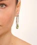 Kiraz Light Green Crystal Stoned Gold Plated Earring