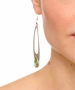 Kiraz Light Green Crystal Stoned Gold Plated Earring