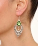 Kiraz Light Green Crystal Stoned Gold Plated Earring