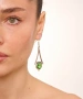 Kiraz Light Green Crystal Stoned Gold Plated Earring