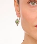 Kiraz Light Green Crystal Stoned Gold Plated Earring