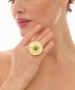 Kiraz Light Green Crystal Stoned Gold Plated Ring