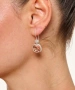 Kiraz Light Pink Crystal Silver Plated Earring