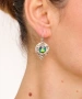 Kiraz Multicolored Crystal Stoned Silver Plated Earring
